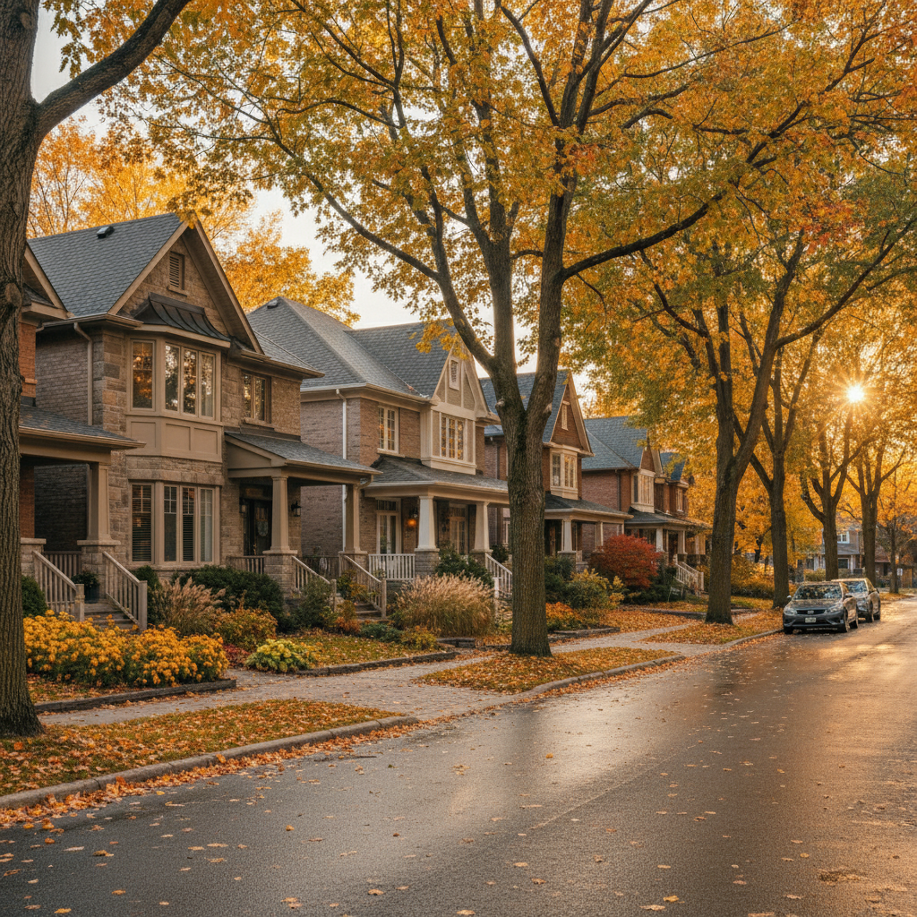 Residential street in Collingwood, Ontario