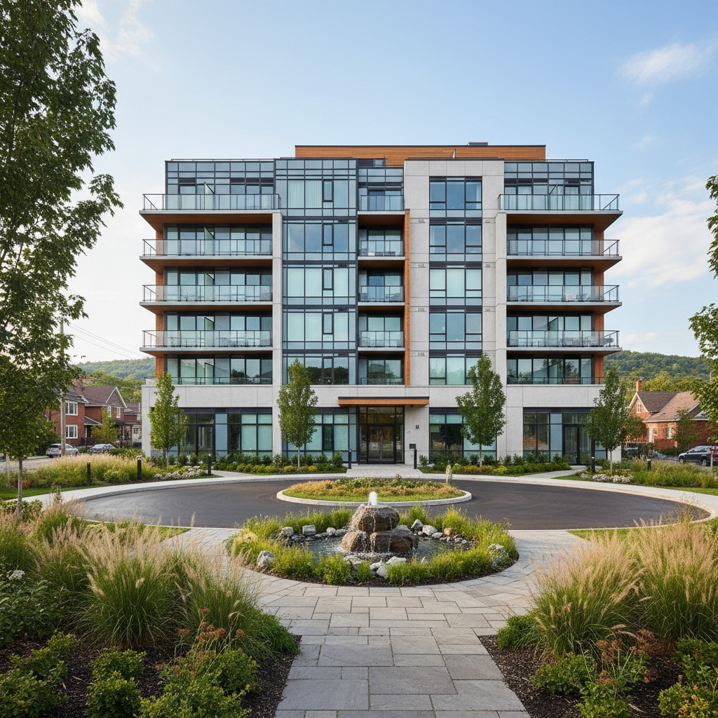 Condo building exterior in Collingwood